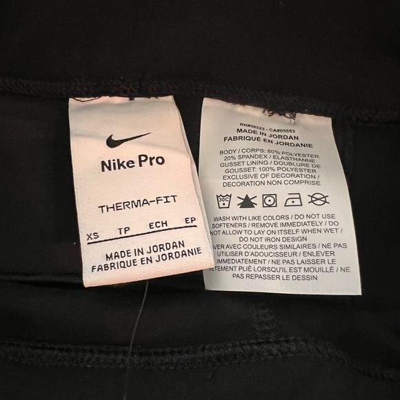 Nike Pro Full Length Mid Rise Training Leggings Black - Picture 4 of 4